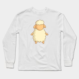 cute flat sheep character design Long Sleeve T-Shirt